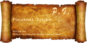Poczkodi Izidor névjegykártya